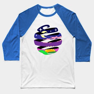 Sunset spiral Baseball T-Shirt